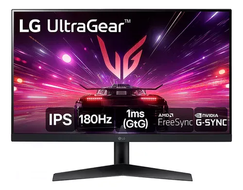 [Cc Santander] Monitor Gamer Lg Eletronics Monitores Monitor Gamer Lg Ultragear 24gs60f-B Lcd Preto 127/220v